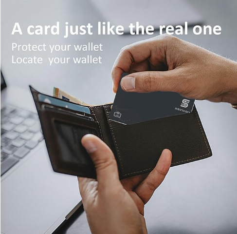 Rastreador de billetera recargable con bloqueo RFID, IP68, buscador de artículos, funciona con Apple Find My APP y red con clip de recarga (solo iOS)